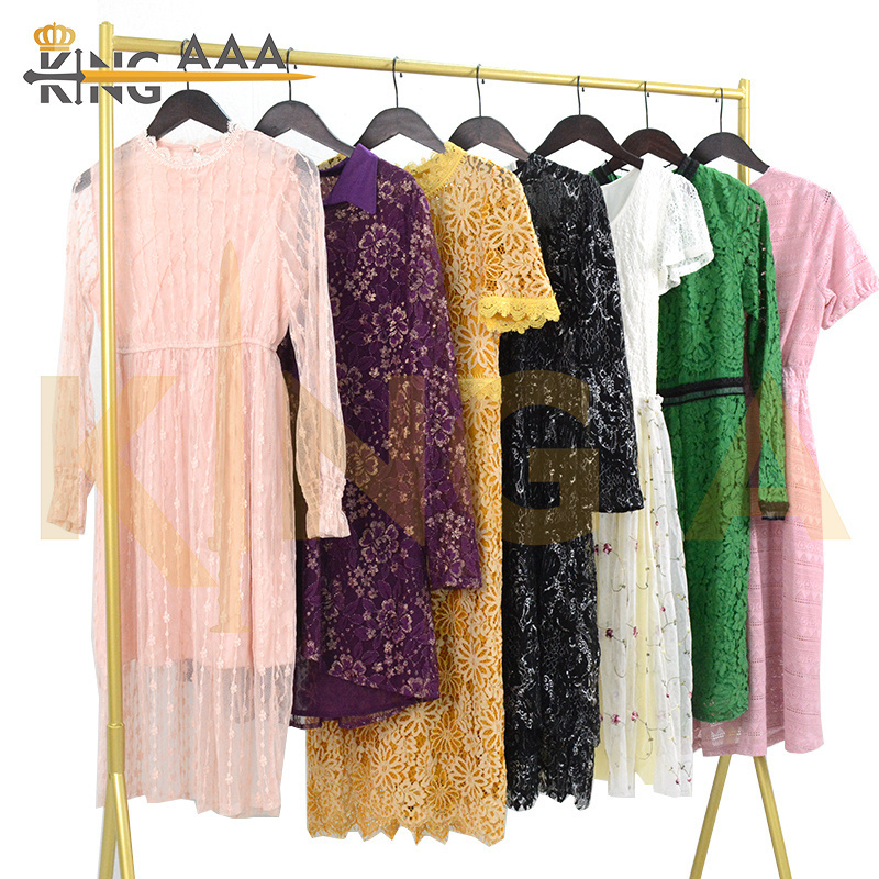 Clothing lot stock summer clothes girl dress second hand Clothes in bales supplier