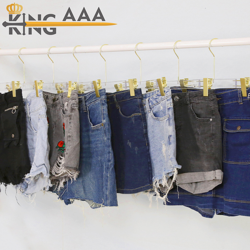 Used pants Women's jeans Shorts Locomotive Casual high Waist pants ladies used clothes 45kg