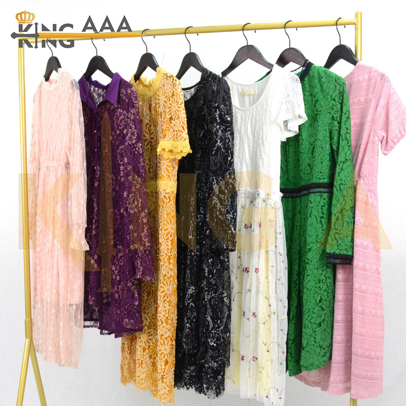 Clothing lot stock summer clothes girl dress second hand Clothes in bales supplier