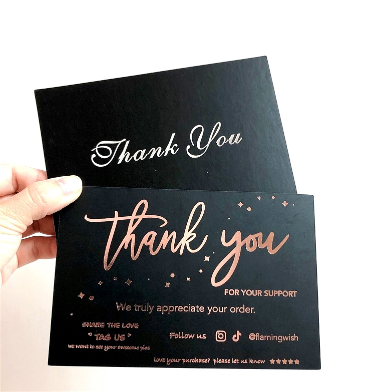 Cheap Custom Thank you Card for Businesses Greeting Card with Logo Thank You Card Printing