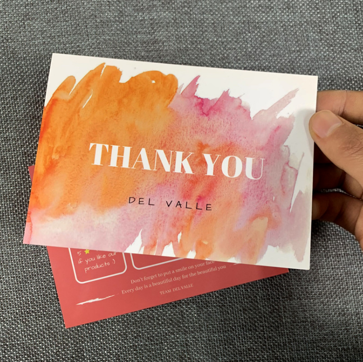 Cheap Custom Thank you Card for Businesses Greeting Card with Logo Thank You Card Printing