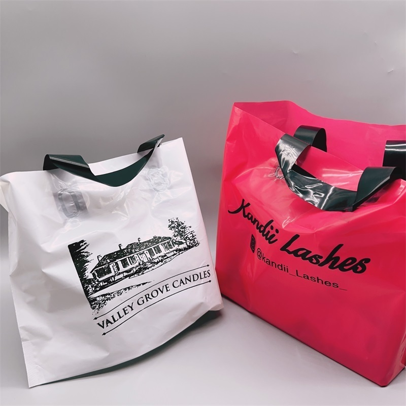 Wholesale Custom Good Quality PE plastic Shopping Bag Tote Bag with Your Own logo