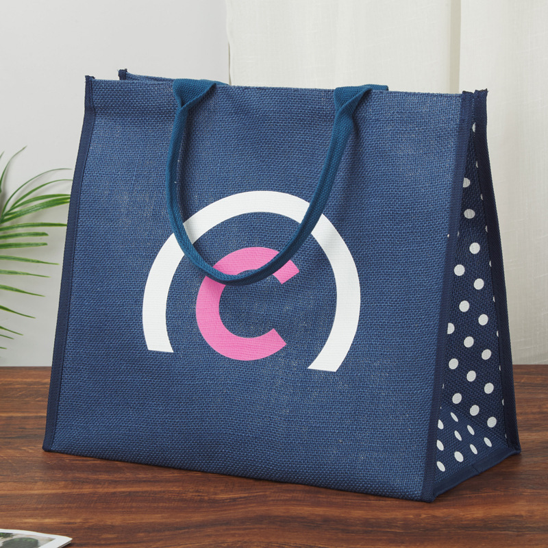 Best Custom Printed Logo Tote Bag Linen Sublimation Tote Shopping Bag Sublimation Jute Bag Natural Non Woven Handbag For Women