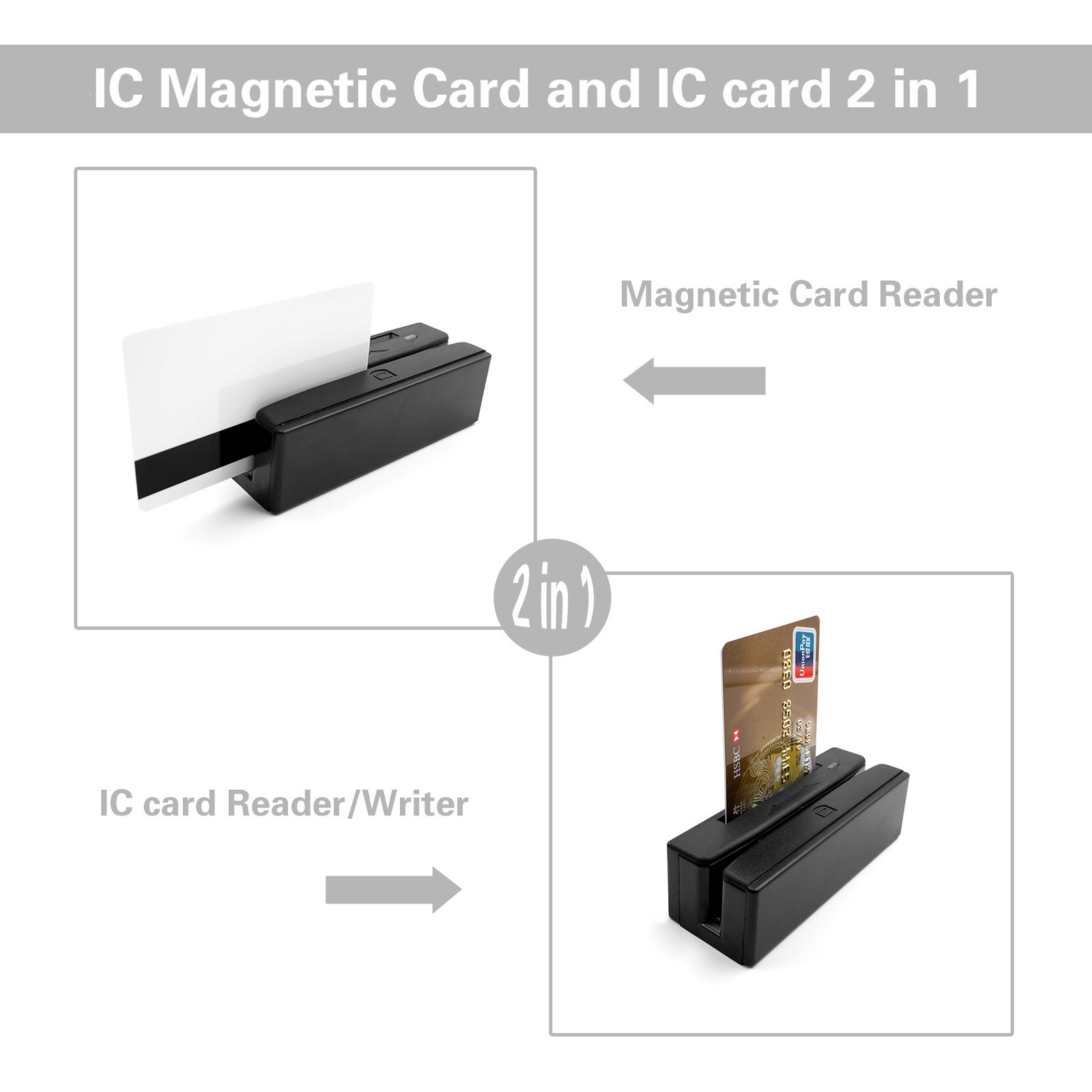 USB Remarkable Quality magnetic card reader smart card reader writer chip card writer and reader