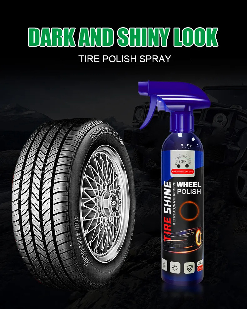 CBK Eco-friendly Car Care Long Lasting Tire Shine Protection 380ml Car Tire Shine