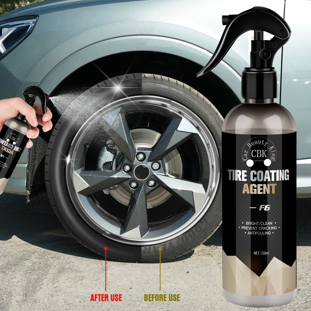 Factory wholesale Tire Brightener Water Repellent Protection Brightening Tire Polish Liquid Spray Wax Tire Shine