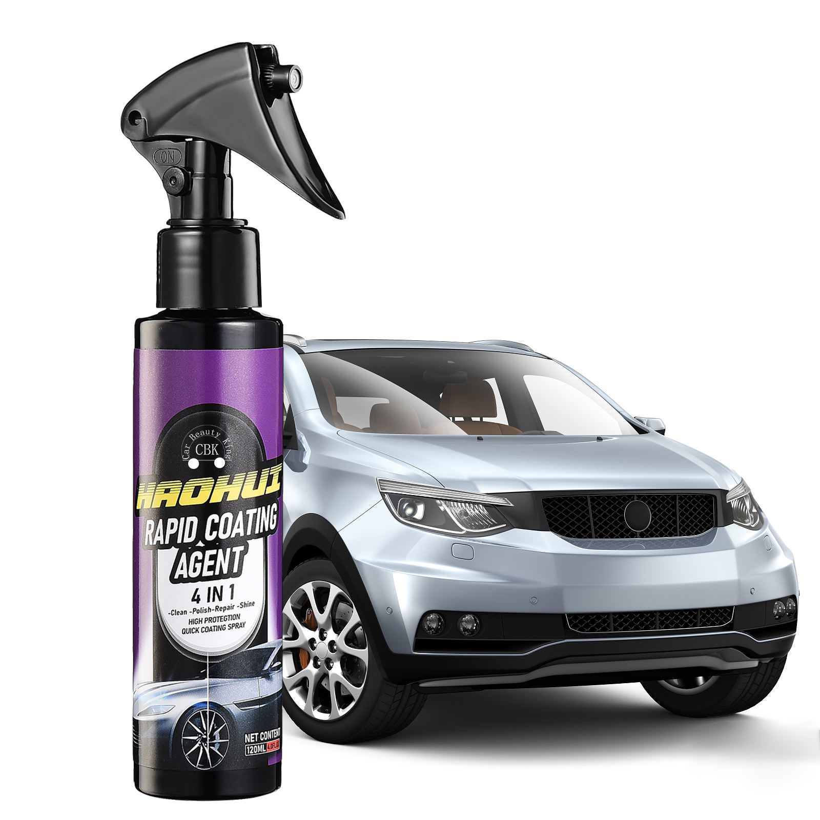 Nano Quick Ceramic Coating - Car Wax Polish Spray Wash Fortify/Hydrophobic/Waterless Wash & Wax Coat Polish