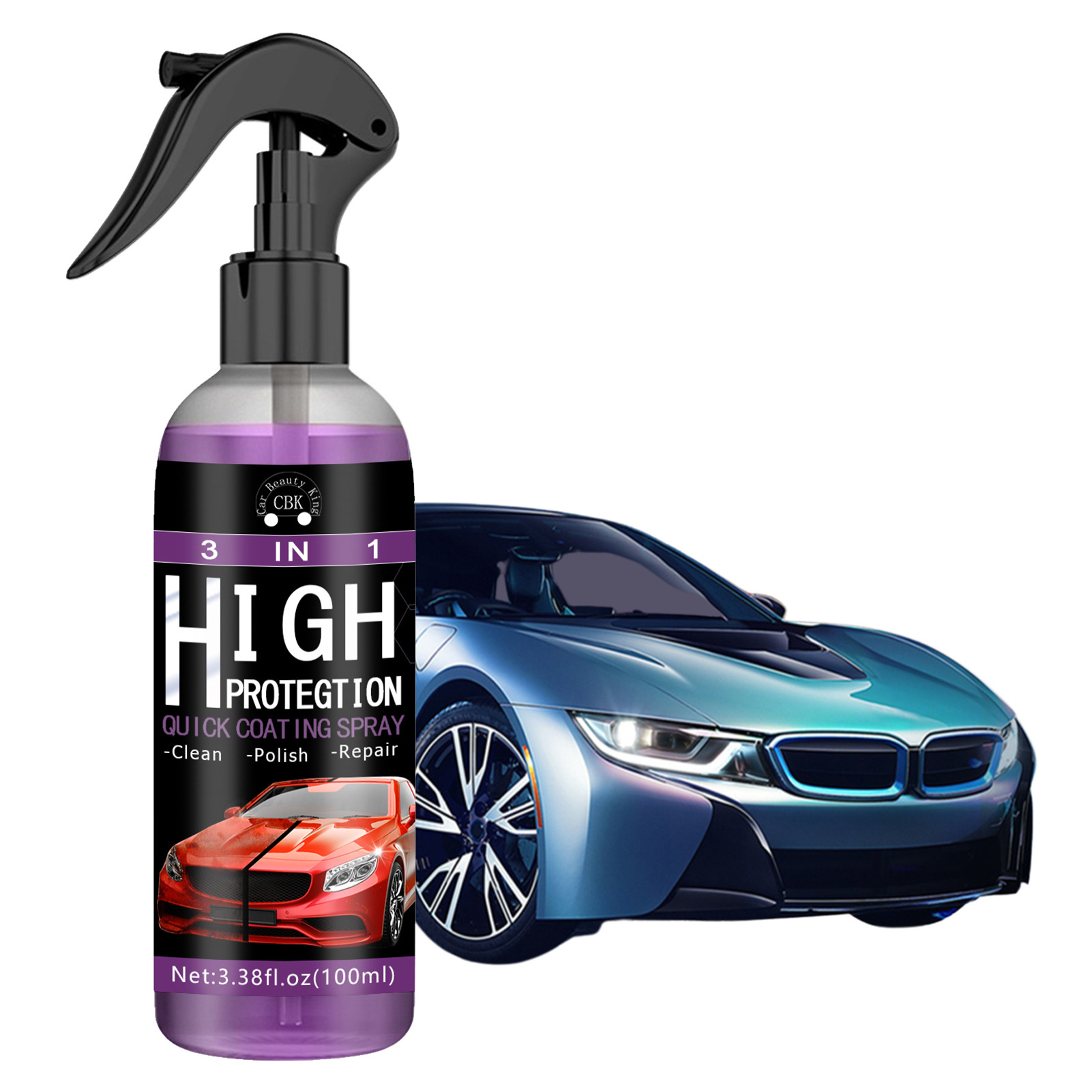 Coating Polishing Spraying Wax Forpolish Car Wash Fortify Quick Coat Polish & Sealer Car Nano Ceramic OEM C0686 100ML 3 in 1