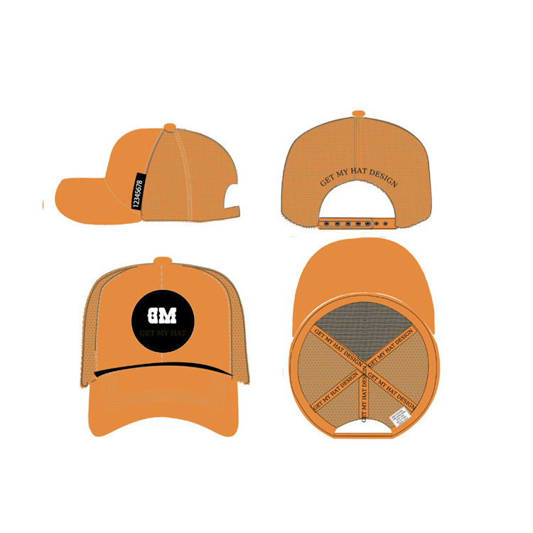 Custom Logo snapback Sports trucker baseball cap laser cut 5 panel Dad waterproof hat caps Unstructured Hats With Rope