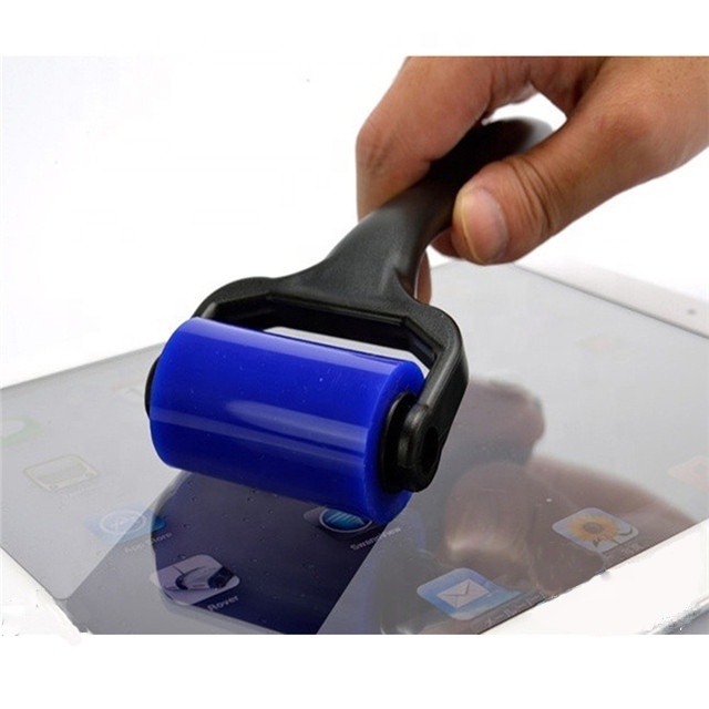 Liquid free viscous silicone screen cleaner roller easy cleaning fingerprints / oil / dust LCD screen roller