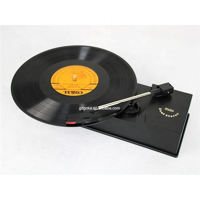 Mini style 2 speeds turntable record player for 7'' 12'' vinyl records