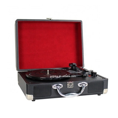 Goka high quality muiltifuctional vinyl record player dj turntable with technics speakers