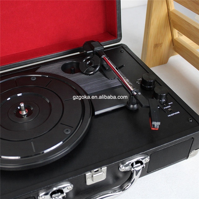 Goka high quality muiltifuctional vinyl record player dj turntable with technics speakers