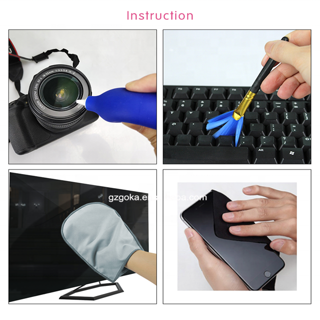 Multifunction & custom logo lcd cleaning mobile phone / tv screen cleaner portable screen cleaning kit