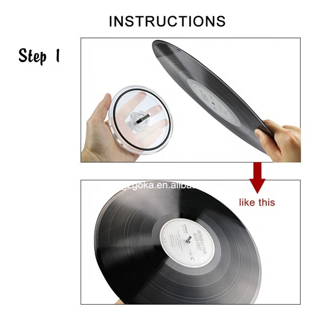 Vinyl record label protector acrylic clip waterproof saver for LP disc albums OEM design