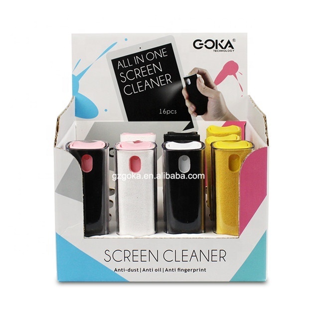 Custom print microfiber screen cleaner 2 in 1 cleaning led lcd screen spray kit