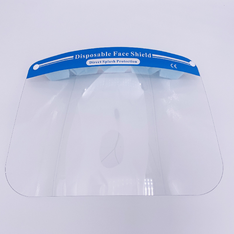 Plastic protective face shield with frame safety glasses face mask shield