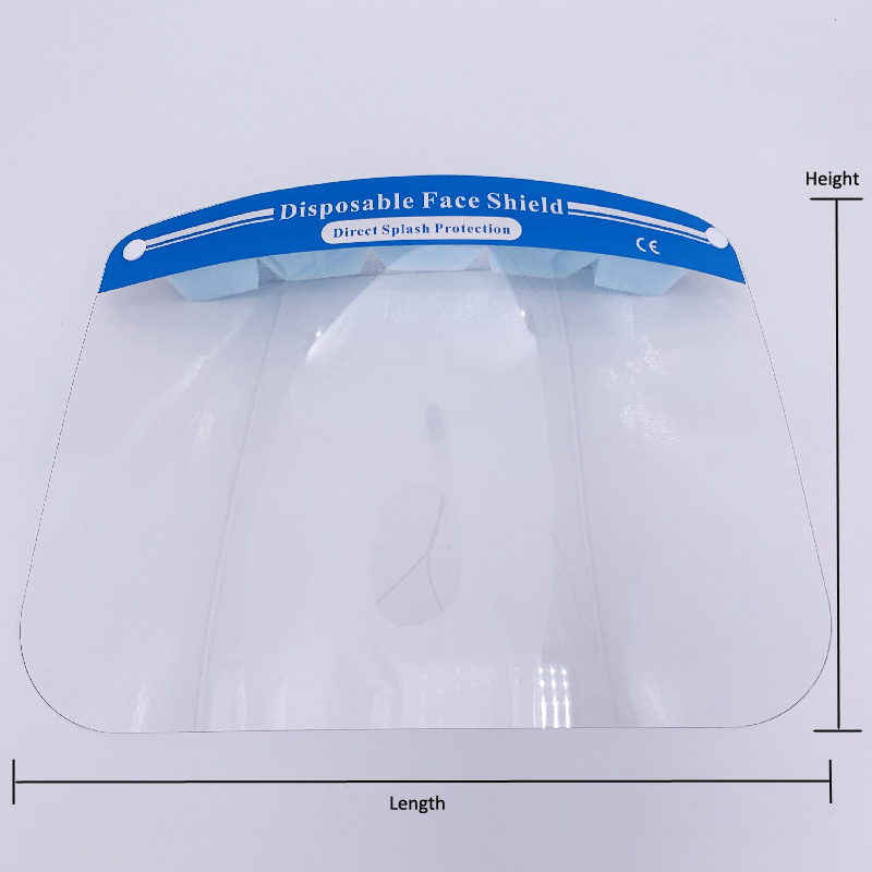 Plastic protective face shield with frame safety glasses face mask shield