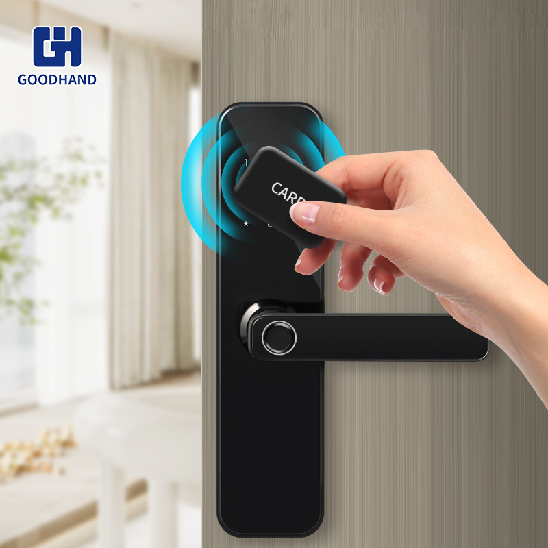 Fingerprint Locks Finger Touch Screen electronic Handle Home Locker Apartment lock Smart front office Door Lock