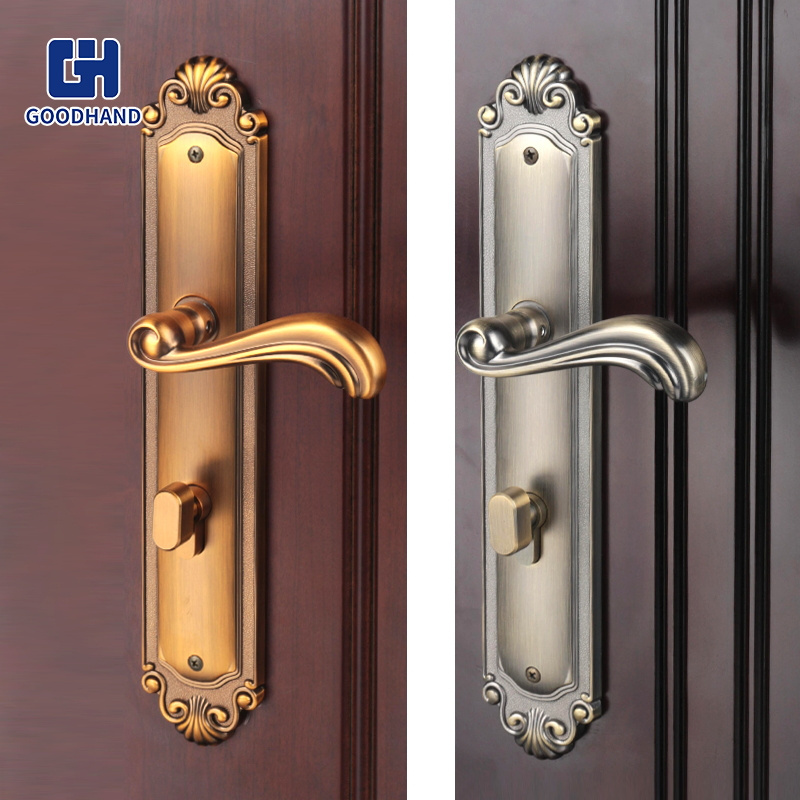 GH K02 High quality home furniture hardware stainless steel 304 SS door handle lock hotel door lock & keys lock cylinders