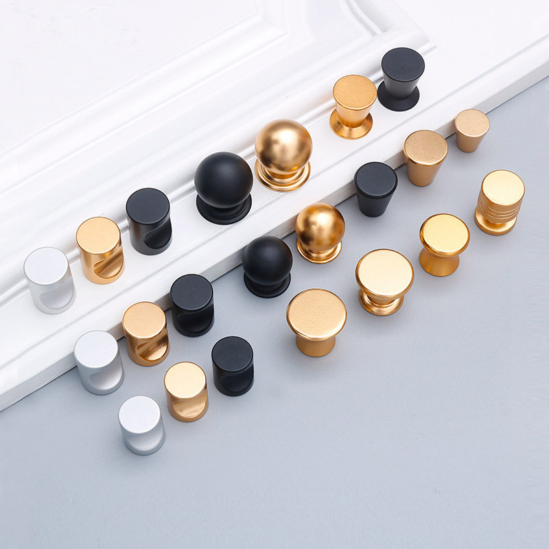 Knob For Cabinet Solid Zinc Alloy Cabinet Knobs Round Multiple Colors Furniture Kitchen Wardrobe Cupboard Knob