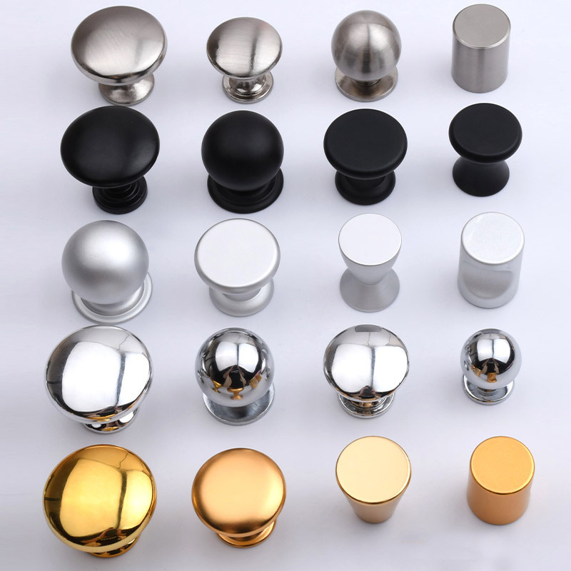 Knob For Cabinet Solid Zinc Alloy Cabinet Knobs Round Multiple Colors Furniture Kitchen Wardrobe Cupboard Knob