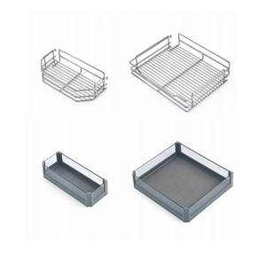 M01 Kitchen cabinets accessories  Iron Stainless Steel  Pull Out Storage Baskets Sliding Wire Baskets