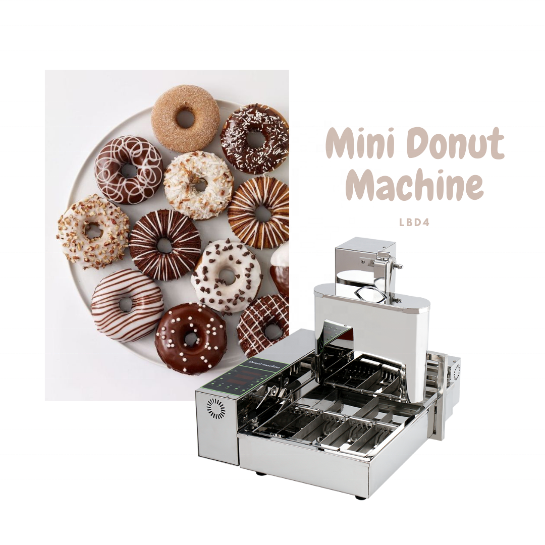 Commercial Catering Equipment 4 Rows Mini Donut Making Machine 110V 220V Electric Automatic Mini Donut Fryer Machine Maker