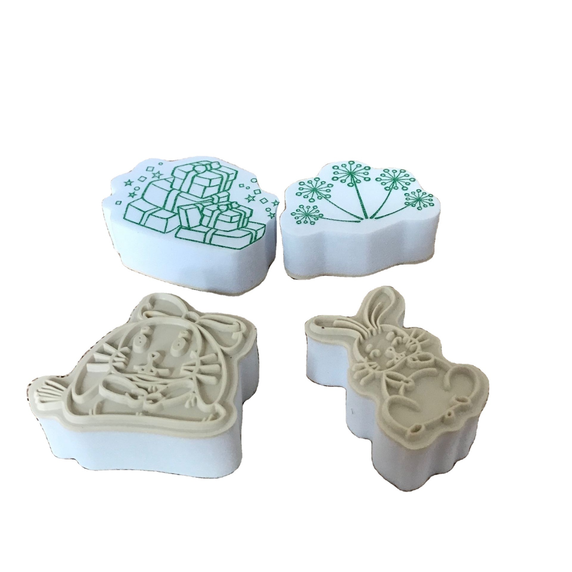 Hot sell promotional cartoon smile face rubber EVA Foam stamp for DIY craft