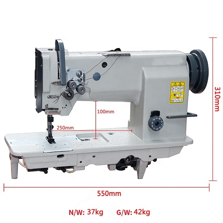 GT-4420 Direct Drive Double Needle Three Synchronization Walking Foot Lockstitch Big Hook Industrial Sewing Machine