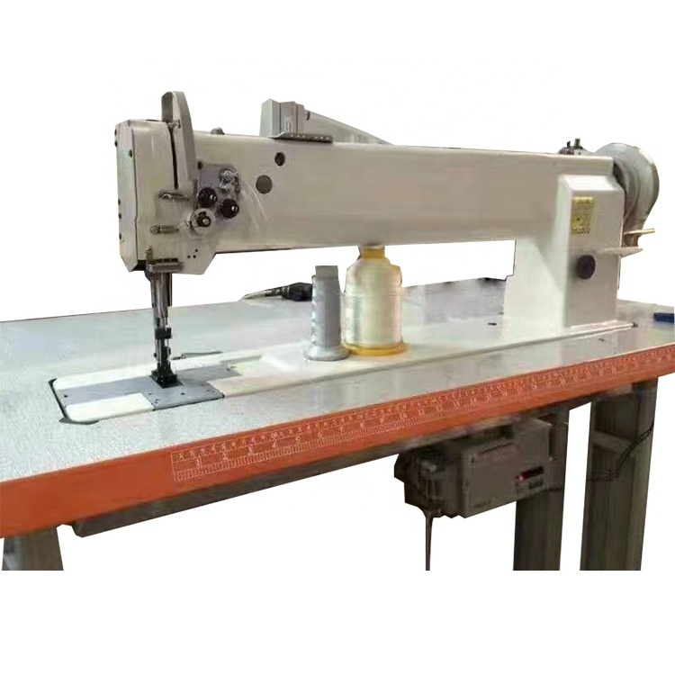 Super long arm double needles leather upholstery walking foot industrial sewing machine