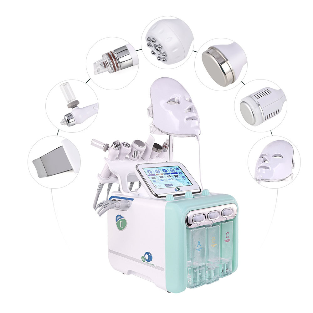 Portable 7 In 1 Hydro Microdermabrasion Home Use Facial Machine Skin Cleaner