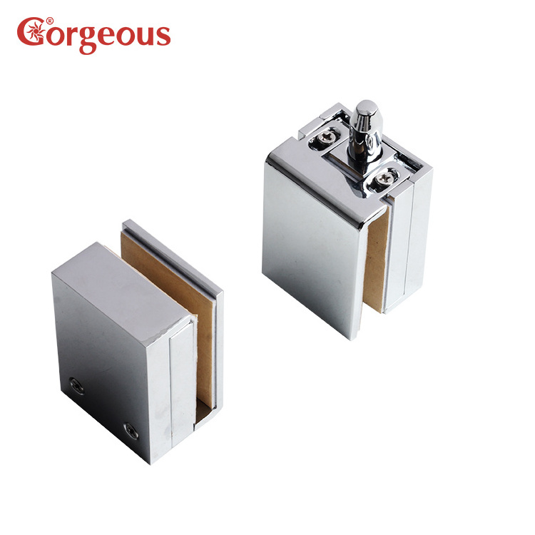 zinc alloy bathroom glass shower locks ground bottom keyless glass door lock without cutout square adjustable glass lock