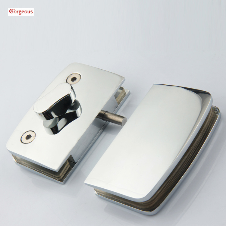 keyless tempered toilet shower sliding door lock indicator bolt golden bathroom glass door locks for sliding glass doors