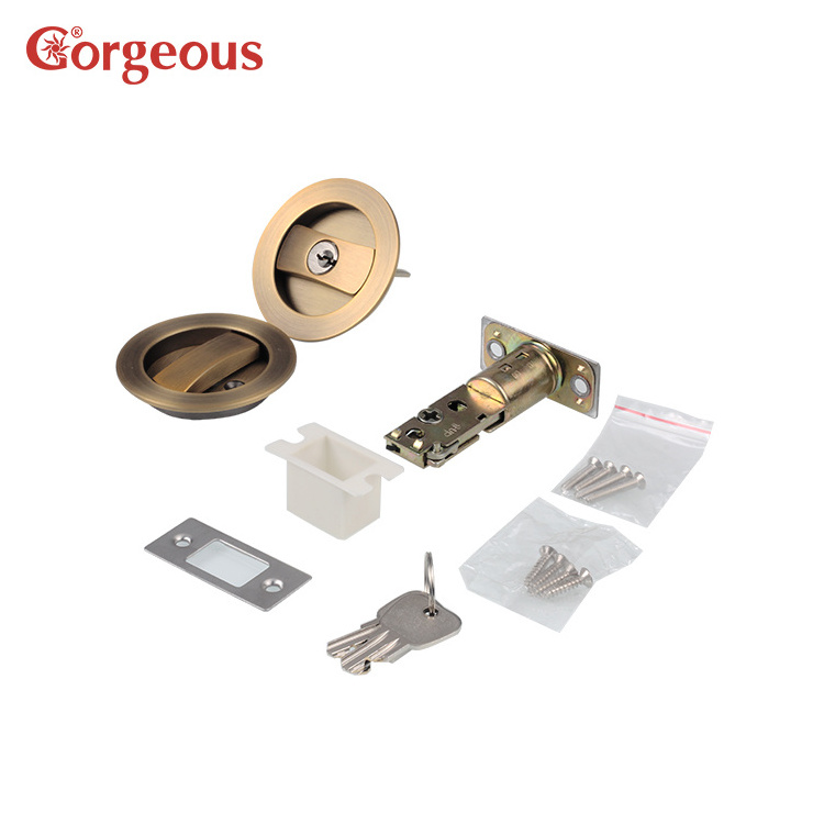 round hidden recessed pull privacy pocket cavity double turn sided slider entry wooden pocket sliding doors lock