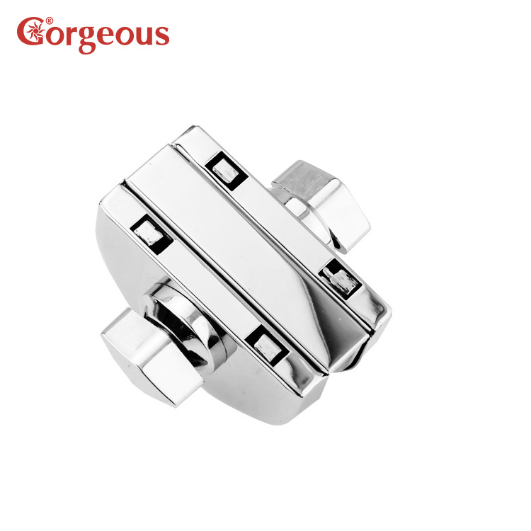 Semicircle hypotenuse mirror frameless glass door lock d shape locks double glass door central stainless steel glass door lock