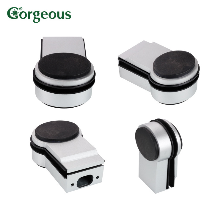 push-button open european round lock of the partition glass door lock central knob black white glass to glass lock