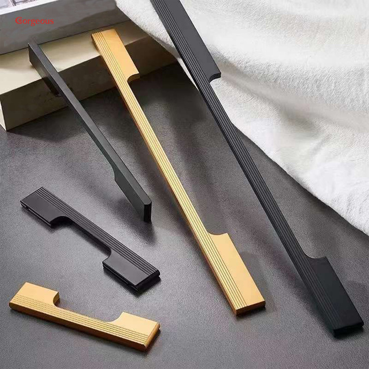 Gorgeous High Quality Simple Design Aluminum Hardware Handle For Kitchen Cabinet Sliding Door Drawer Dresser Bedroom Living Room