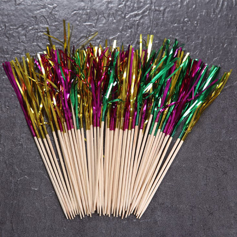 Custom Size Fireworks Food Toothpicks Party Decorate Cocktail paper umbrella toothpick bamboo sandwich picks