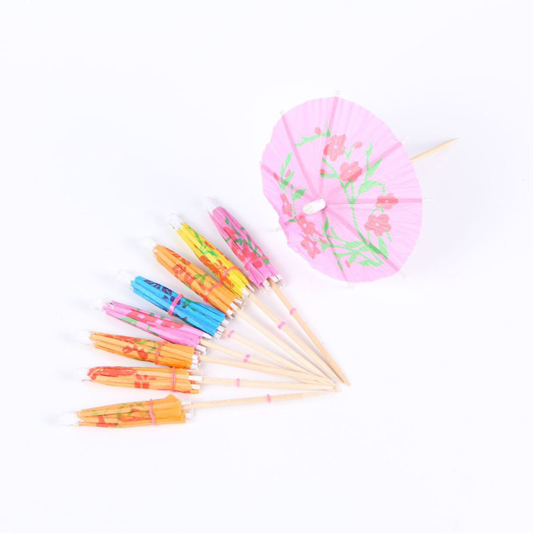 bamboo stick cocktail umbrella toothpicks for drink and party