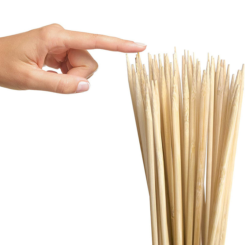 Wholesale Custom Biodegradable Bamboo Sticks Barbecue skewers bbq Round Bamboo Sticks