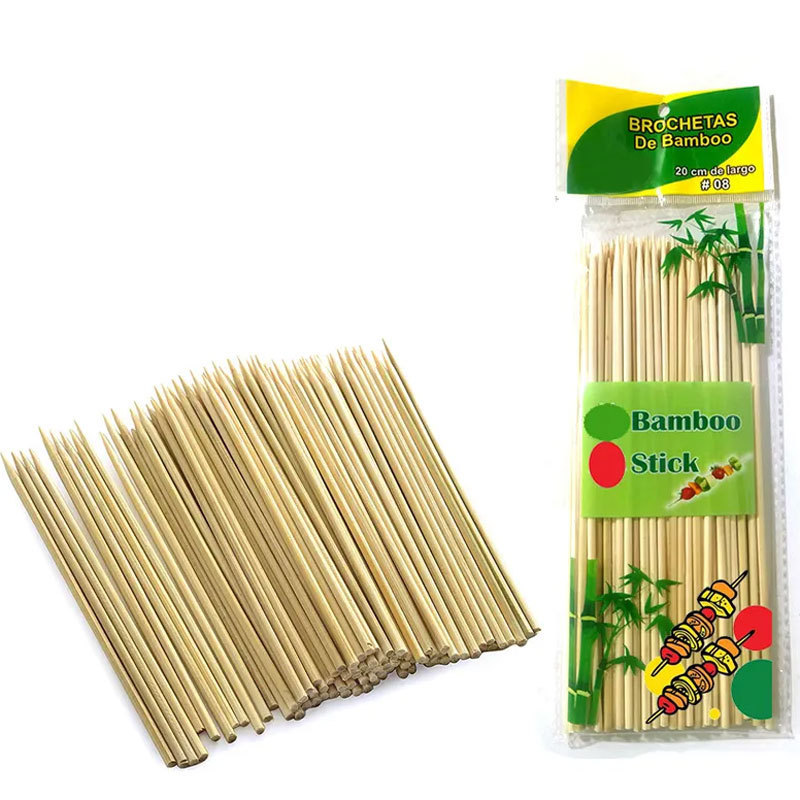 Wholesale Custom Biodegradable Bamboo Sticks Barbecue skewers bbq Round Bamboo Sticks