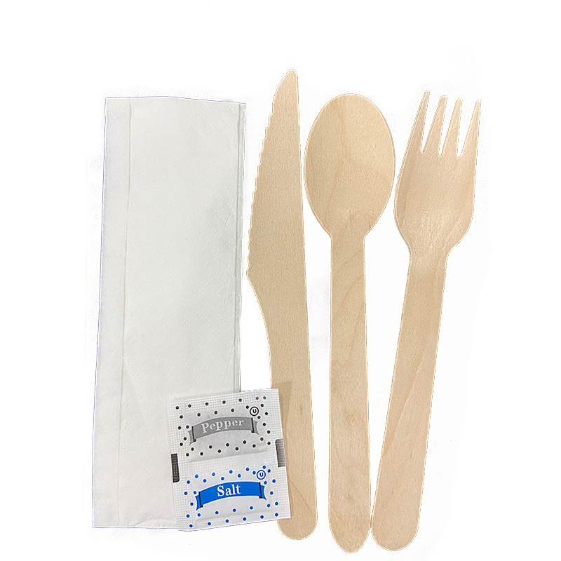 Wholesale Mini Wood Knife Fork Spoon Natural Kraft Box Bamboo Cutlery Disposable