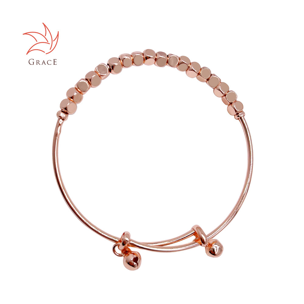 Grace Fashion Women Three Color Gold-Plate Bracelets Custom Made Luxury Wholesale Bangle Charms