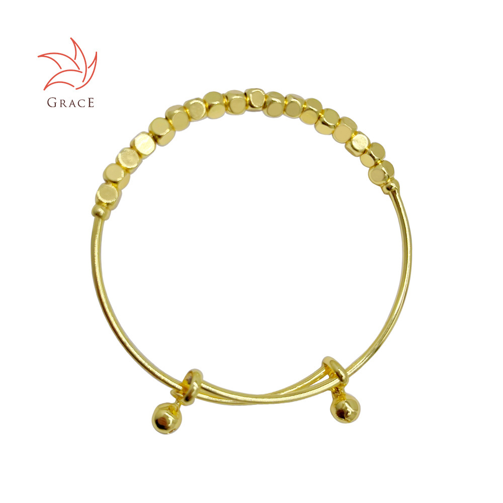 Grace Fashion Women Three Color Gold-Plate Bracelets Custom Made Luxury Wholesale Bangle Charms