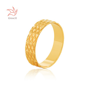 Grace Wholesale Price Brass 24K Gold Plate Indian Women'S  Ring Dubai Mens Personalized Ring