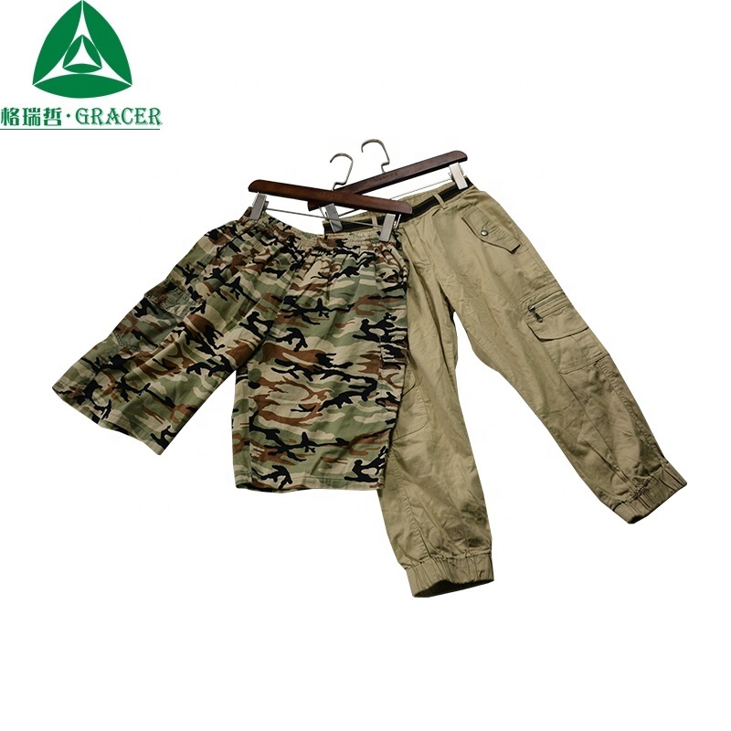 45KG Bale Used Cargo Pants Men Used Clothes Shoes Bundle Clothing Second Hand