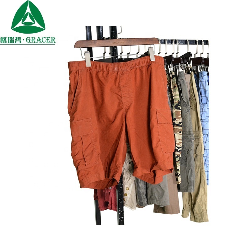 45KG Bale Used Cargo Pants Men Used Clothes Shoes Bundle Clothing Second Hand