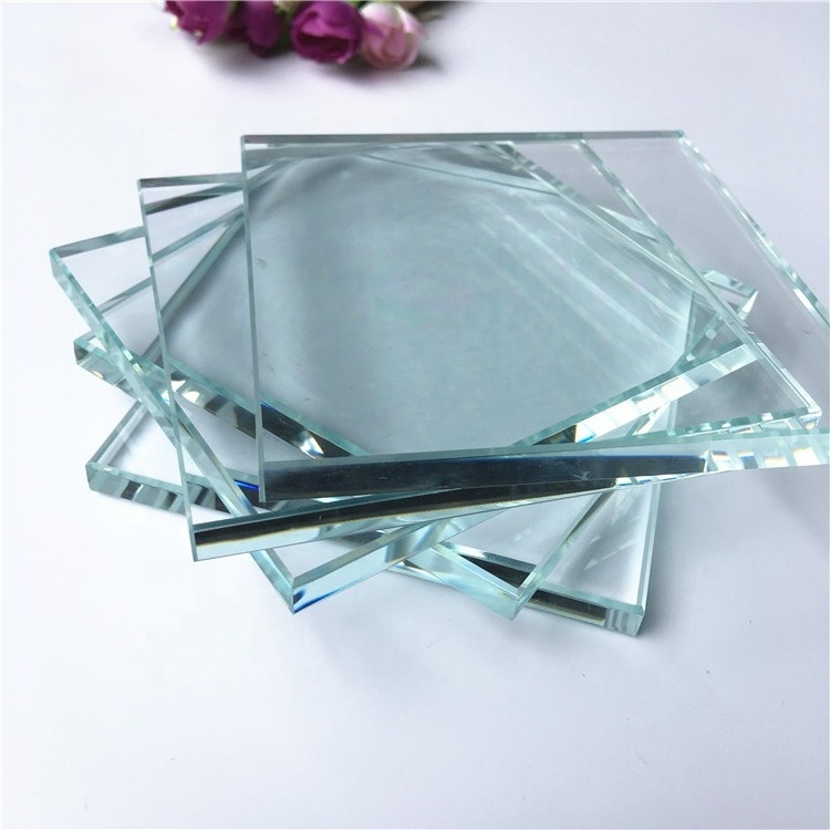 Factory Customized Glass Ultra clear 10mm flat edge architectural tempered glass cost per square foot