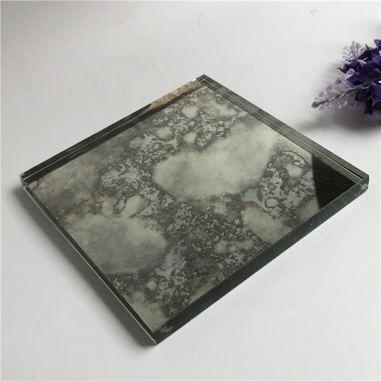 Wall decorative antique mirror tiles cut glass panels tempered